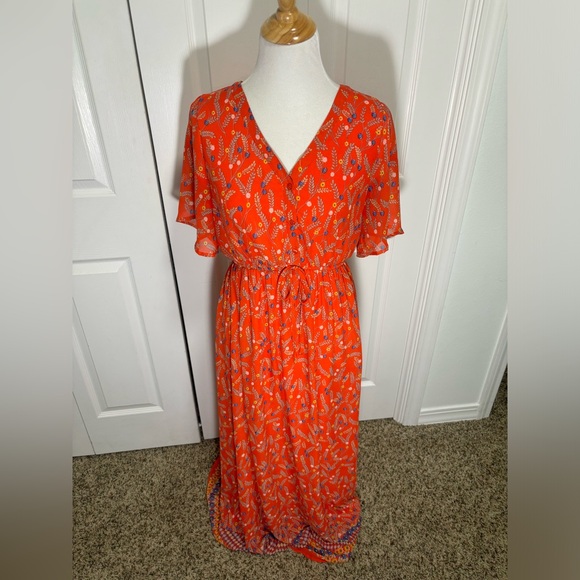 Roolee Dresses & Skirts - Roolee Orange Floral Dress